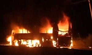 6 charred to death as bus hits truck in AP