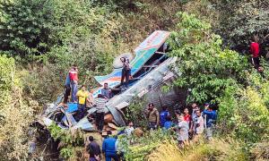 36 dead as overcrowded bus falls into gorge in Almora