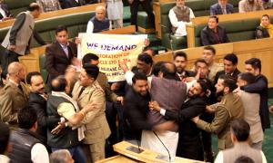 Massive brawl, JSR slogans: High drama in JK assembly