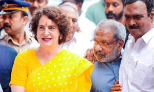 Priyanka Gandhi leads by over 1 lakh votes in Wayanad 