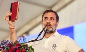 Modi has never...: Rahul on 'blank Constitution copy'