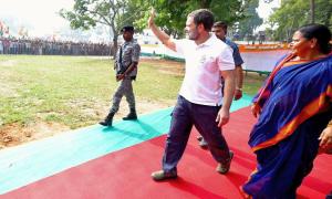 Rahul Gandhi's bag checked by EC officials in Maha 