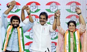 Vinesh, Bajrang join Cong. Next stop Haryana polls?