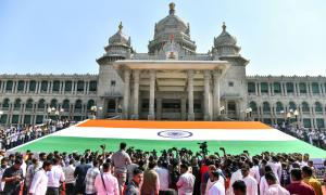 Belagavi Unveils Giant Khadi Tiranga