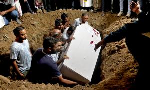 Burials, Mourners, Search For Victims