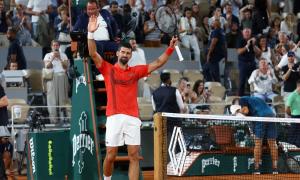 PIX: Djokovic eases into last 16 with 99th French Open win