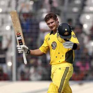Watson hits record 15 sixes as Aus rout Bangladesh