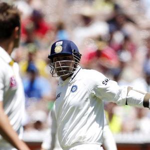 Sehwag involved in an altercation with Aus players