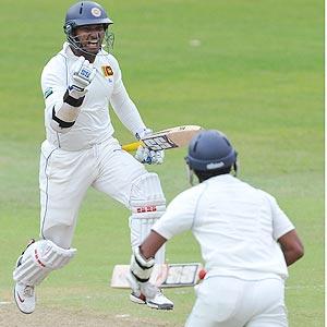 Lanka take firm control of Test; Sangakkara hits ton