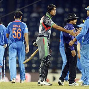 PIX: India scrape past Afghanistan in World T20 opener