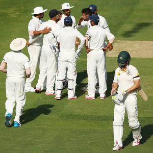 PHOTOS, Day 1: India strike late after Warner slams century