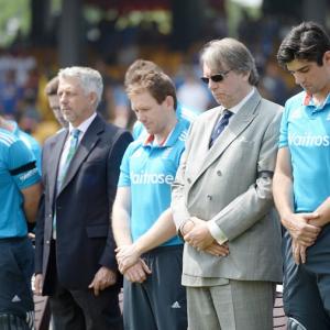 In Photos: England and Sri Lanka pay tribute to Hughes