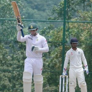 India 'A' in spot of bother after de Kock's ton