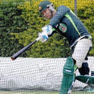 PHOTOS: Clarke swaps willow with baseball bat in nets