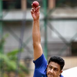 PHOTOS: Coach Kumble leads the way as Team India hits the nets