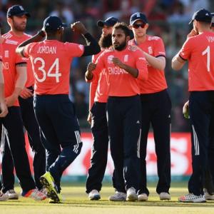 WORLD T20 PHOTOS: England survive collapse to sink Afghanistan