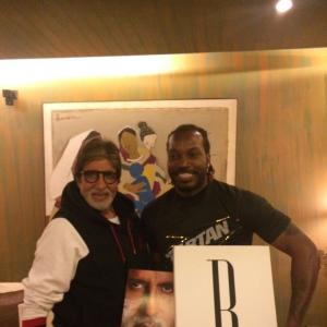Chris Gayle's fan moment with Amitabh Bachchan
