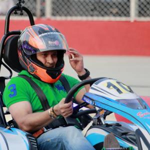Sachin Tendulkar goes Karting in Mumbai