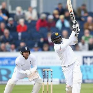 Durham Test PHOTOS: Sri Lanka's Mathews frustrate England