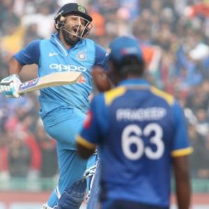 2nd ODI: Ruthless Rohit double ton leads India to series-levelling win