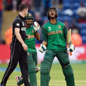 PHOTOS: Bangladesh shock New Zealand to keep semis hopes alive