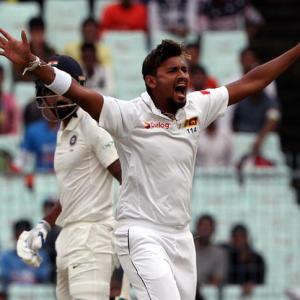 1st Test: Pacer Lakmal rocks Indian top order on rain-hit day