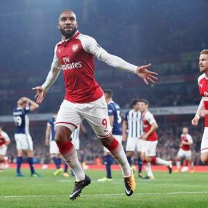 Arsenal's record signing Lacazette strikes twice to see off West Brom