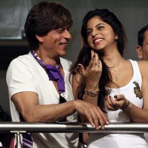 PHOTOS: SRK, daughter Suhana cheer for KKR at Eden