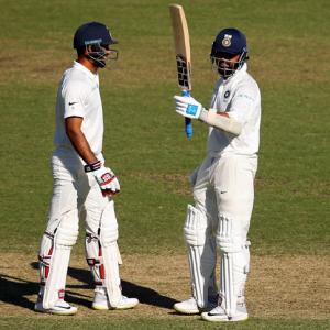 PIX: Vijay hits century as India's practice match ends in draw