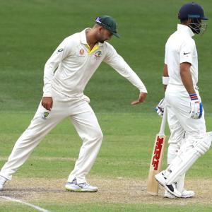 PIX: Lyon snares Kohli but India in control in Adelaide