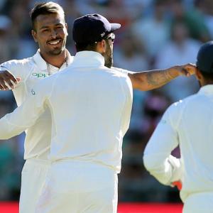 PHOTOS: All-round Pandya keeps India in the hunt