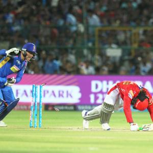 IPL PHOTOS: Buttler, bowlers keep RR alive, beat KXIP by 15 runs