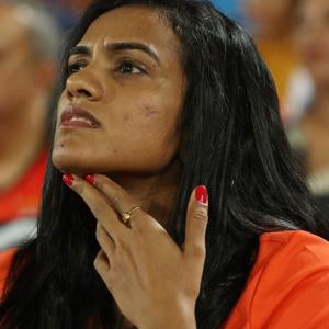 Spotted: Badminton ace Sindhu watching cricket