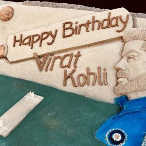 PIX: Tribute in sand for Virat Kohli