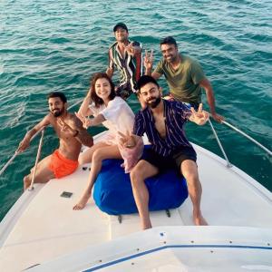 Virushka, India players soak in some Caribbean sun
