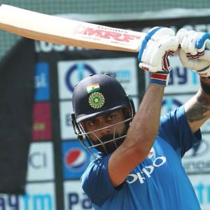 PIX: India cricketers hit the nets with eye on 2nd ODI win
