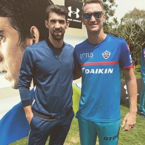 IPL sidelights: Cricketers' fan moments with Phelps