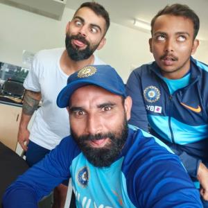 'Sundar dost': Kohli goofs around with Shaw, Shami