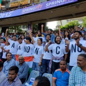 Peaceful anti-CAA protest at Wankhede