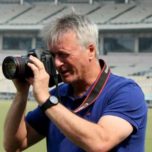 Steve Waugh back at Eden, as a photographer