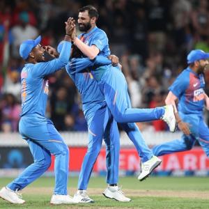 Rohit credits Shami for Super Over win over Kiwis