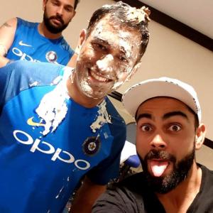 Throwback: Dhoni's crazy birthday party