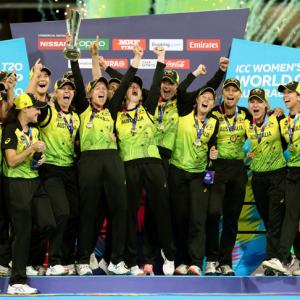 PIX:Australia crush India to win Women's T20 World Cup