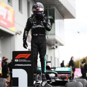 Hamilton matches Schumacher's record with 91st win