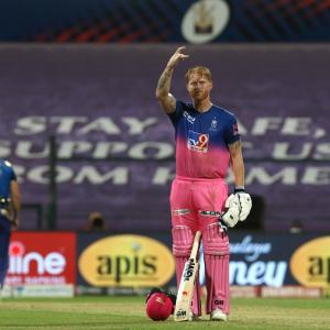 PIX: Stokes hits hundred as Royals sink Mumbai Indians