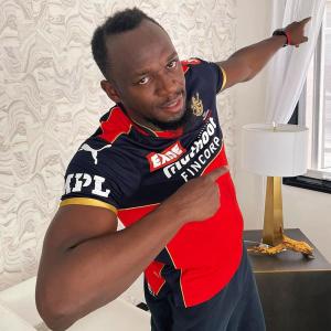 Which IPL team is Usain Bolt cheering for?