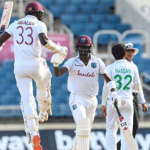 PICS: WI edge Pakistan by one wicket in epic 1st Test!