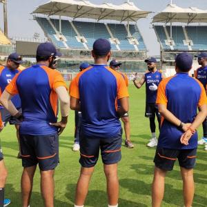 India begin nets session; Shastri, Kohli welcome squad