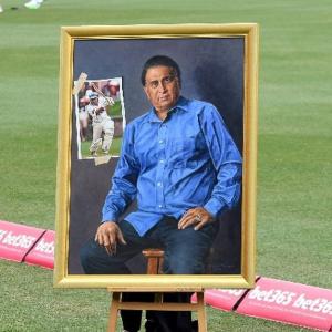 Shastri unveils Gavaskar portrait at Bowral Museum