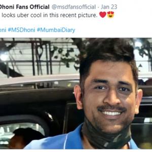Seen Dhoni's new look?